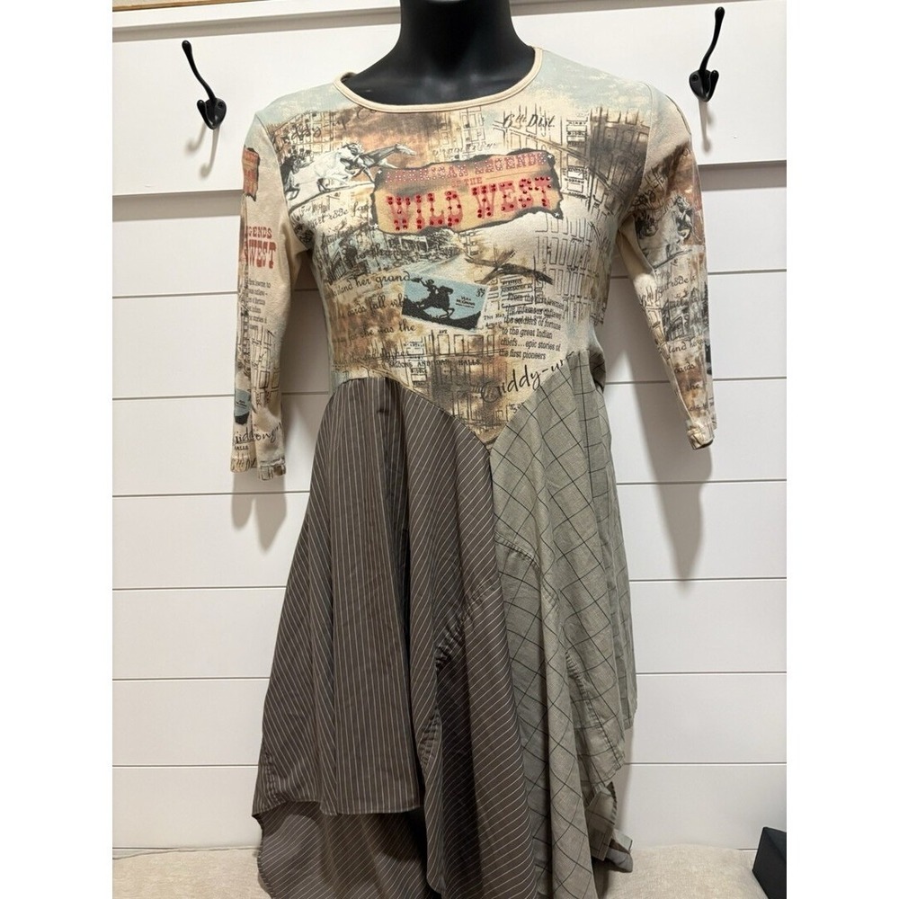 Art Wearable Boho Whimsy Lagen Dress. Wild Wild West Theme - Picture 5 of 9